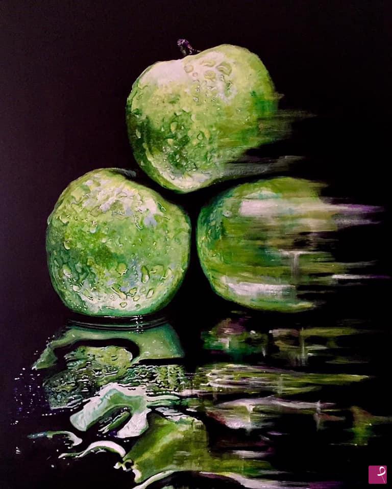 quadri in vendita online - Green apples