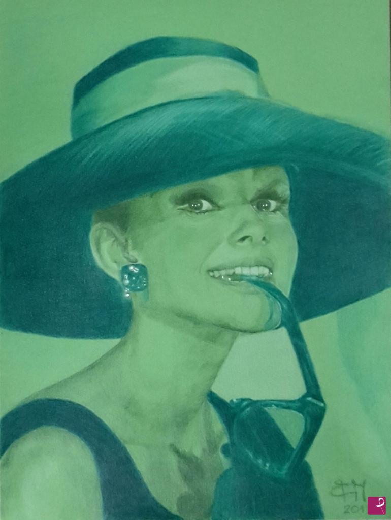 quadri in vendita online - Green Audrey - Audrey Hepburn