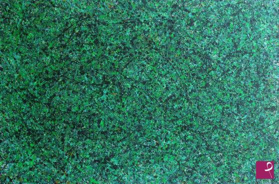quadri in vendita online - "Green Dripping 888" 60 x 120