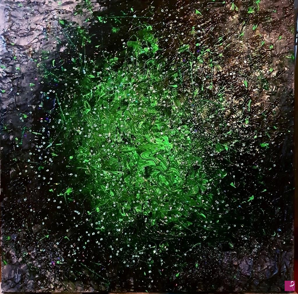 quadri in vendita online - Green drop