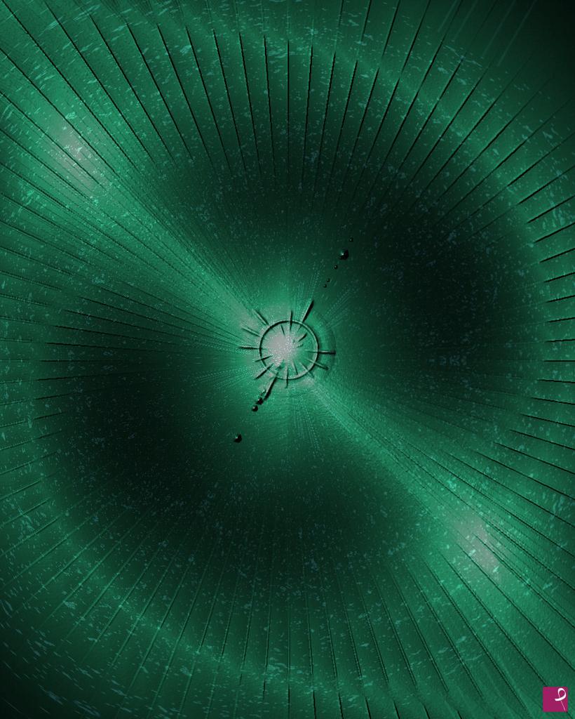 quadri in vendita online - green nebula