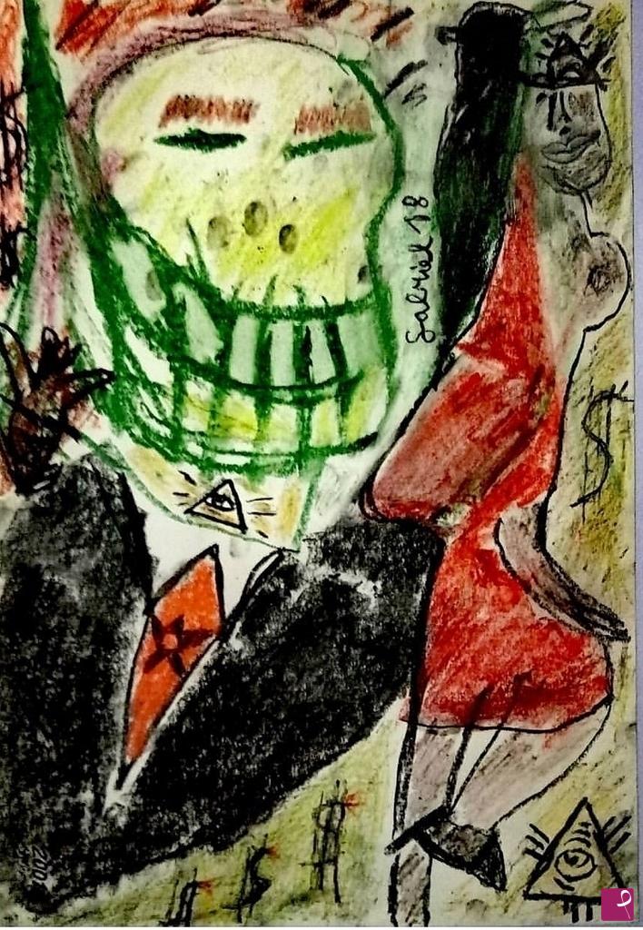 quadri in vendita online - "Green smile" 