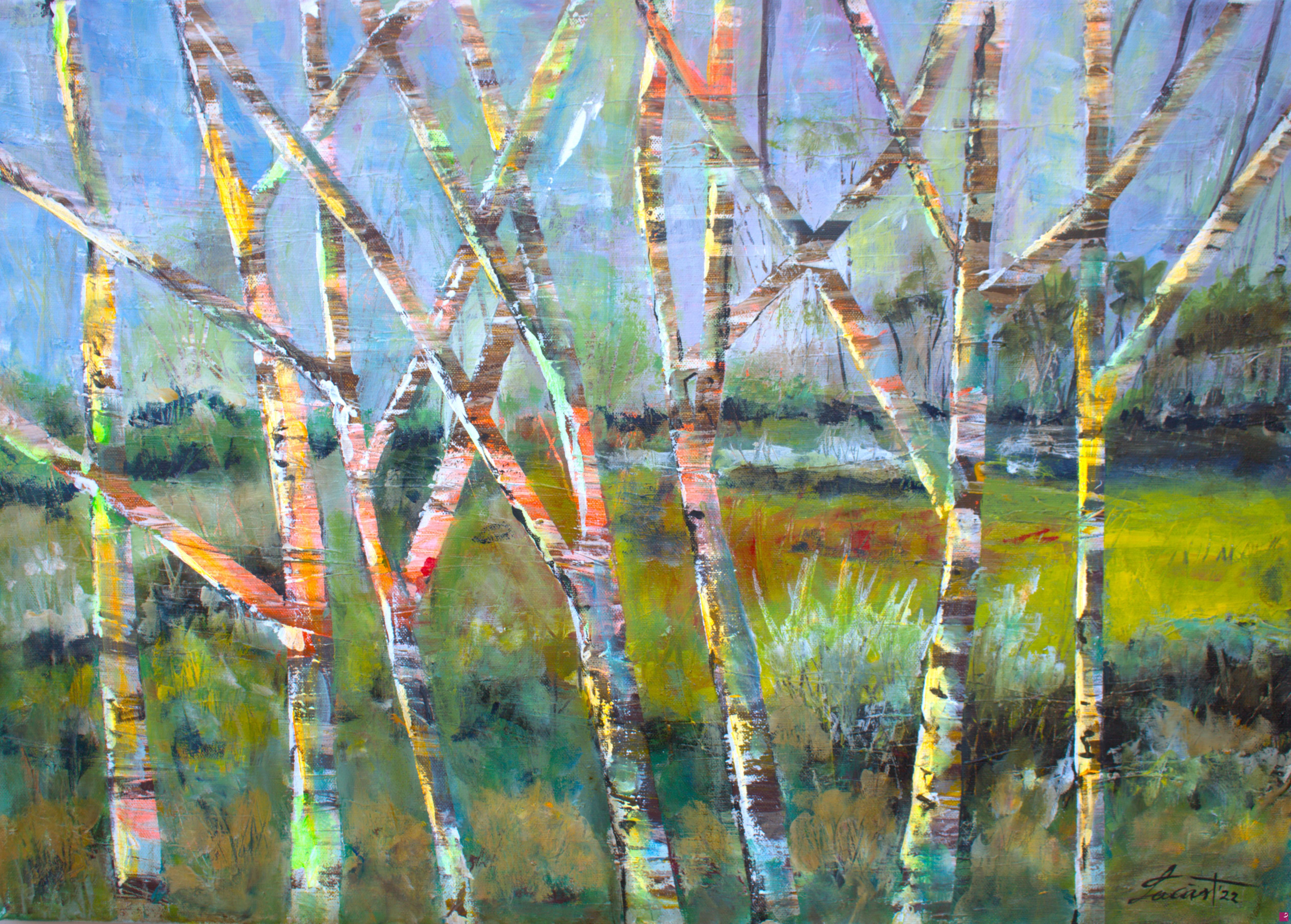 quadri in vendita online - Green woods