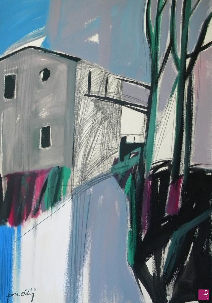 quadri in vendita online - Grey landscape