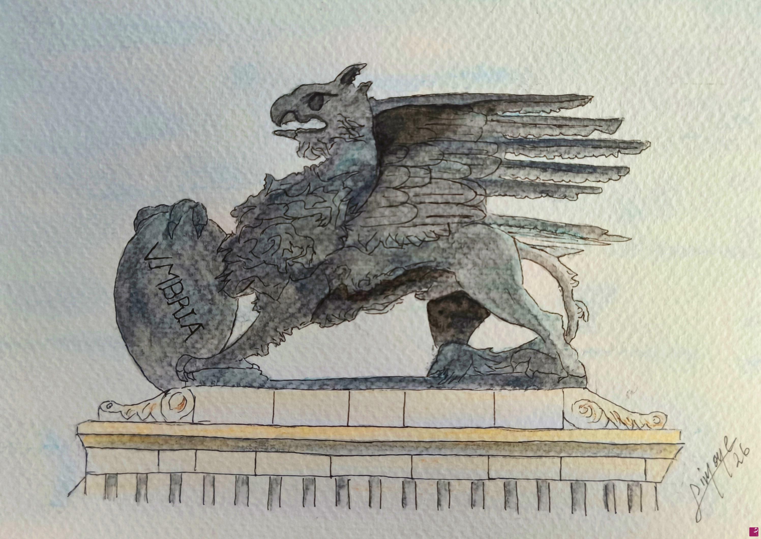 quadri in vendita online - Grifo di Perugia (palazzo della Provincia)