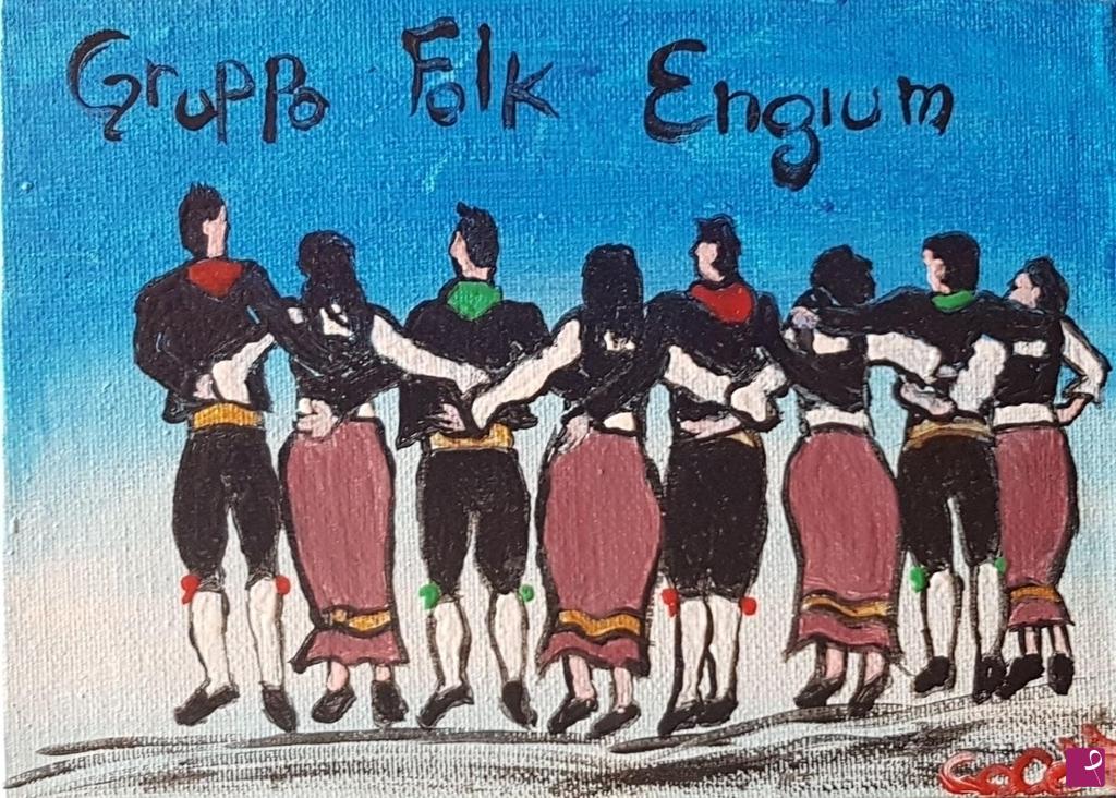 quadri in vendita online - Gruppo folk engium Gangi 