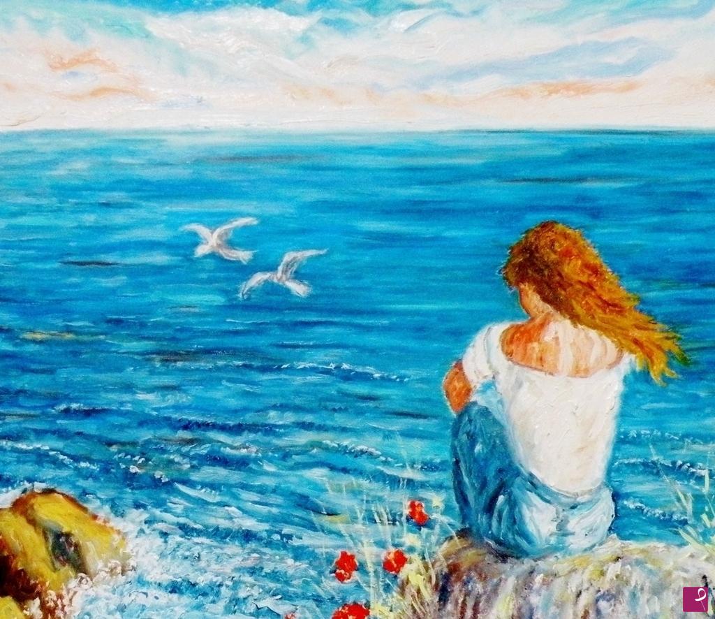 quadri in vendita online - GUARDANDO IL MARE