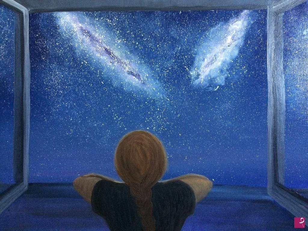 quadri in vendita online - Guardando le stelle