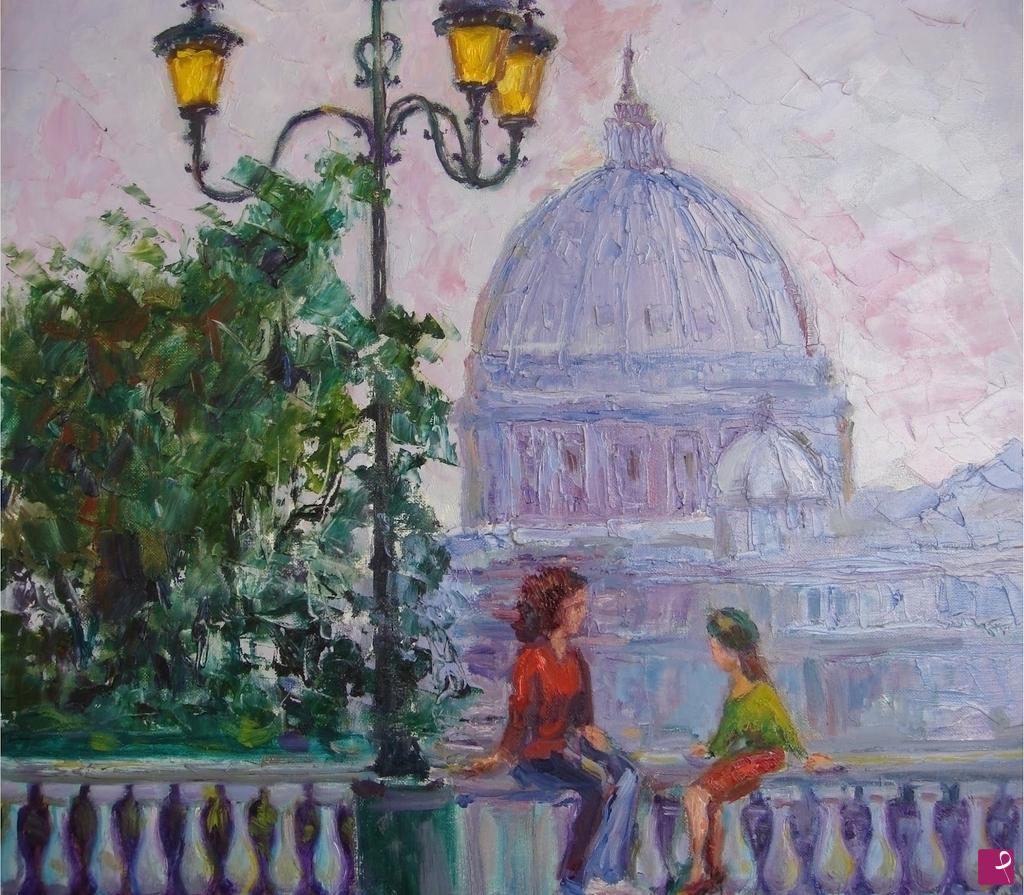 quadri in vendita online - Guardando San Pietro