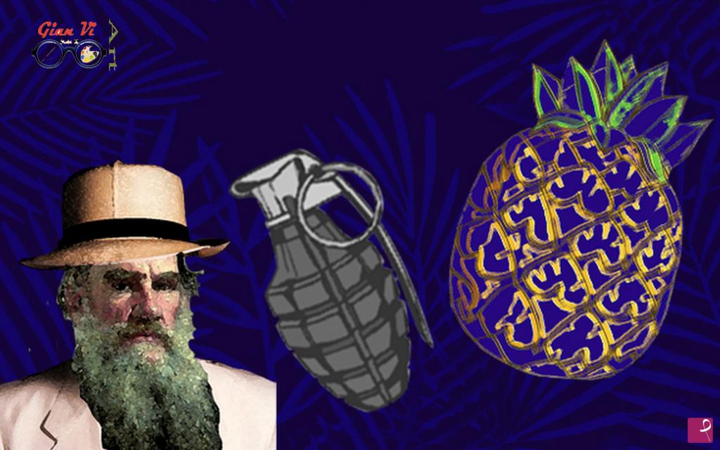 quadri in vendita online - Guerra e pace - I due volti dell'ananas 