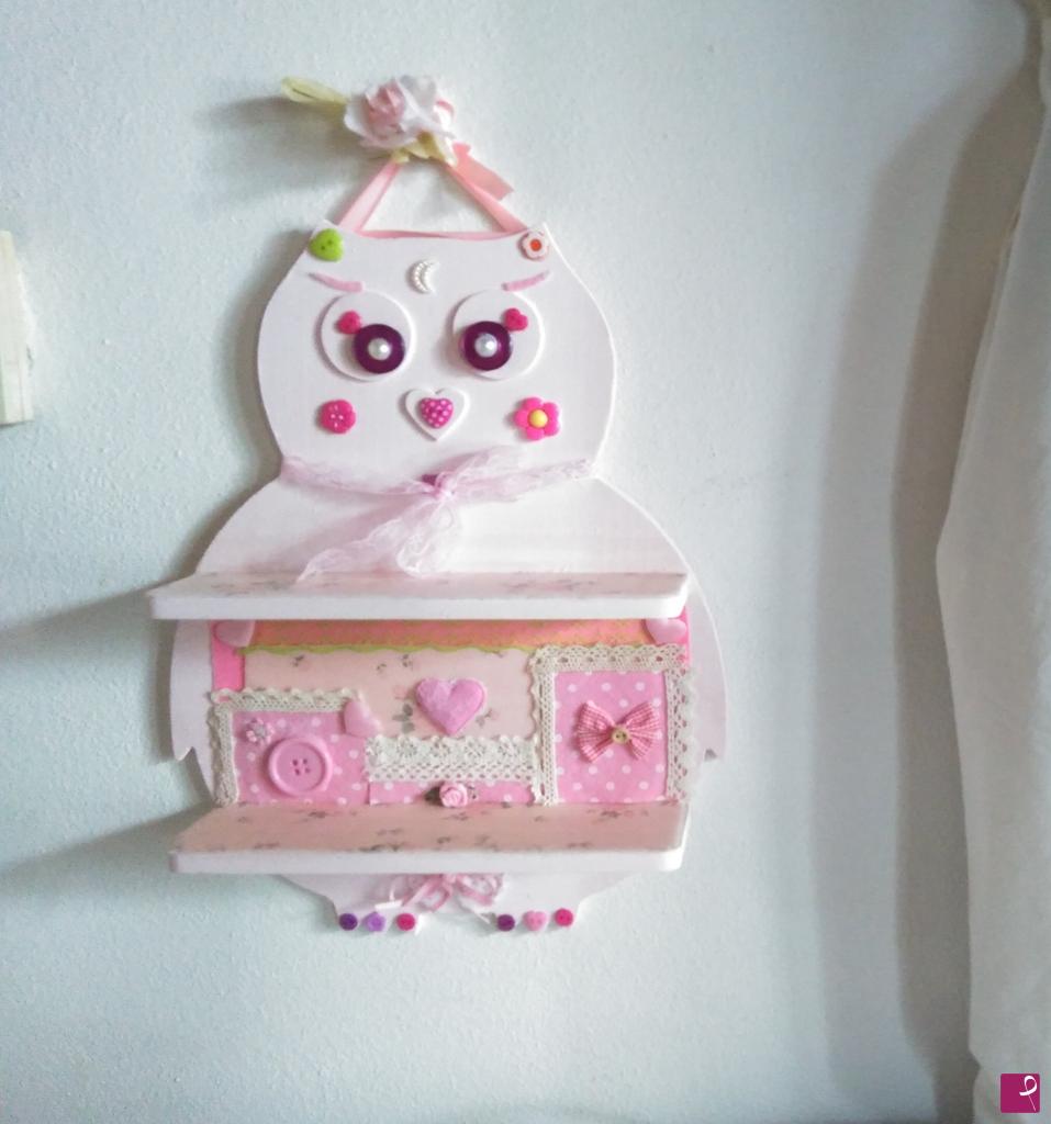 quadri in vendita online - Gufo con mensoline stile Country Chic