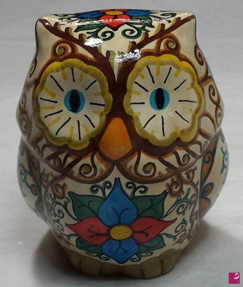 quadri in vendita online - GUFO "ROMANTICO"in ceramica artistica siciliana