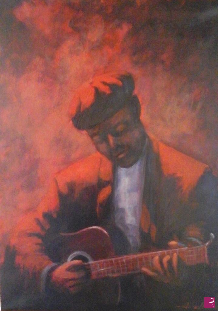 quadri in vendita online - Guitar blues 