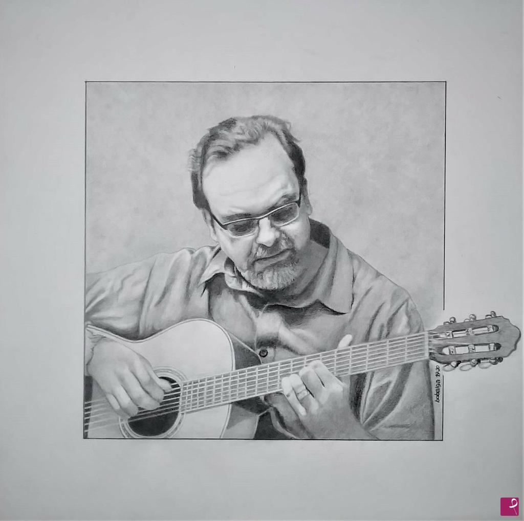 quadri in vendita online - guitar man