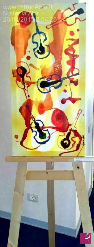 quadri in vendita online - Guitars in the air