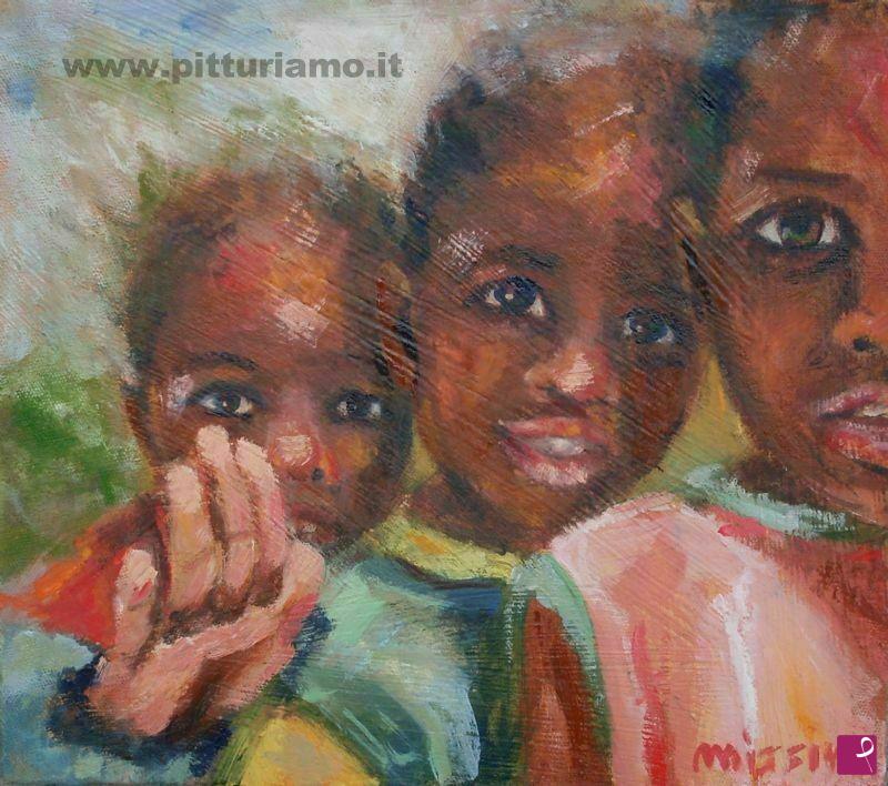 quadri in vendita online - Happy children