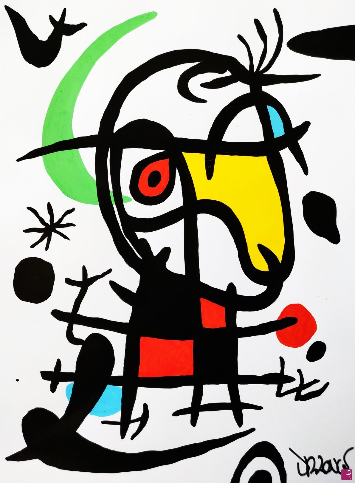 quadri in vendita online - Happy game (a tribute to Mirò)