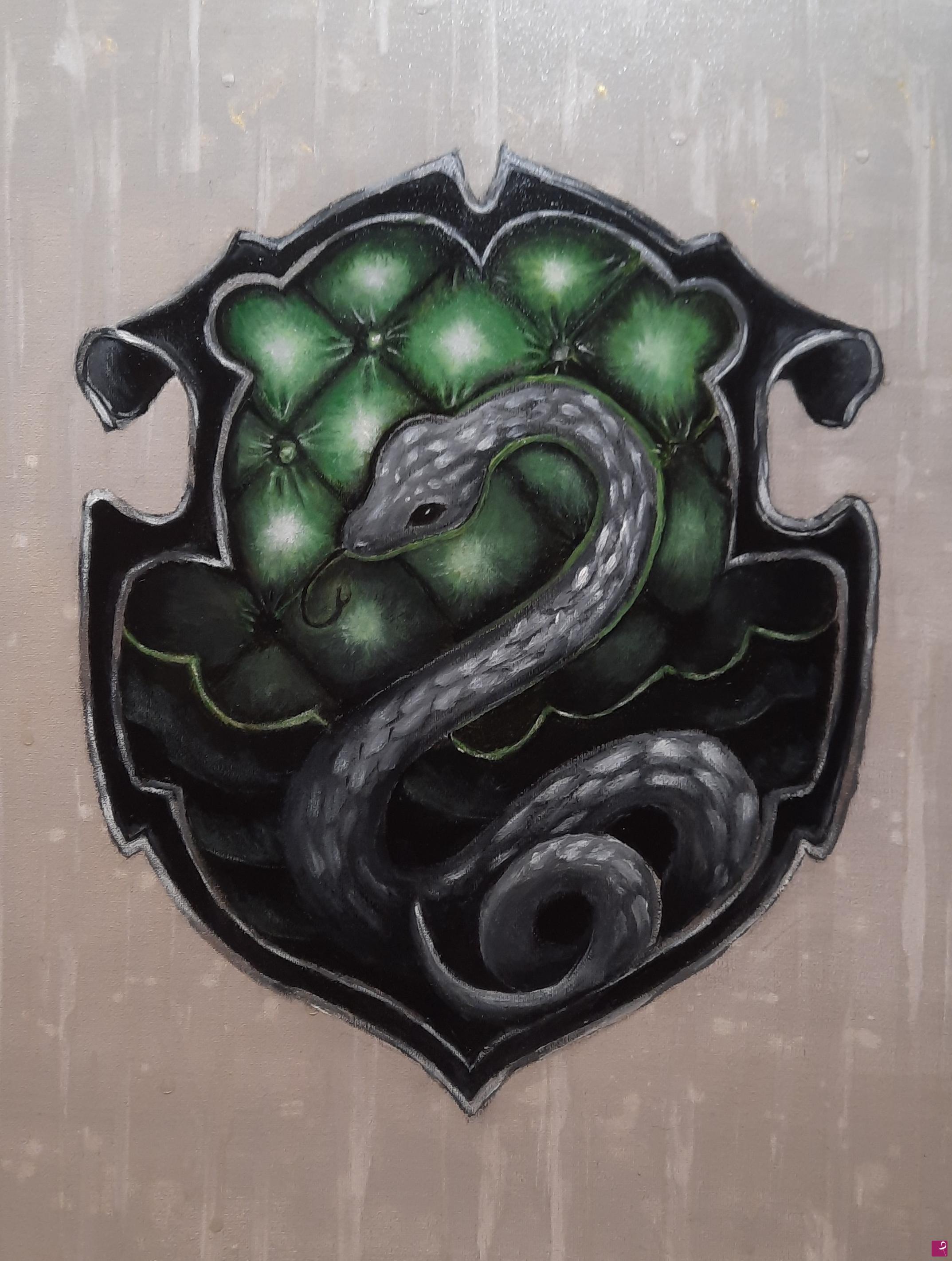 quadri in vendita online - Harry Potter stemma serpeverde