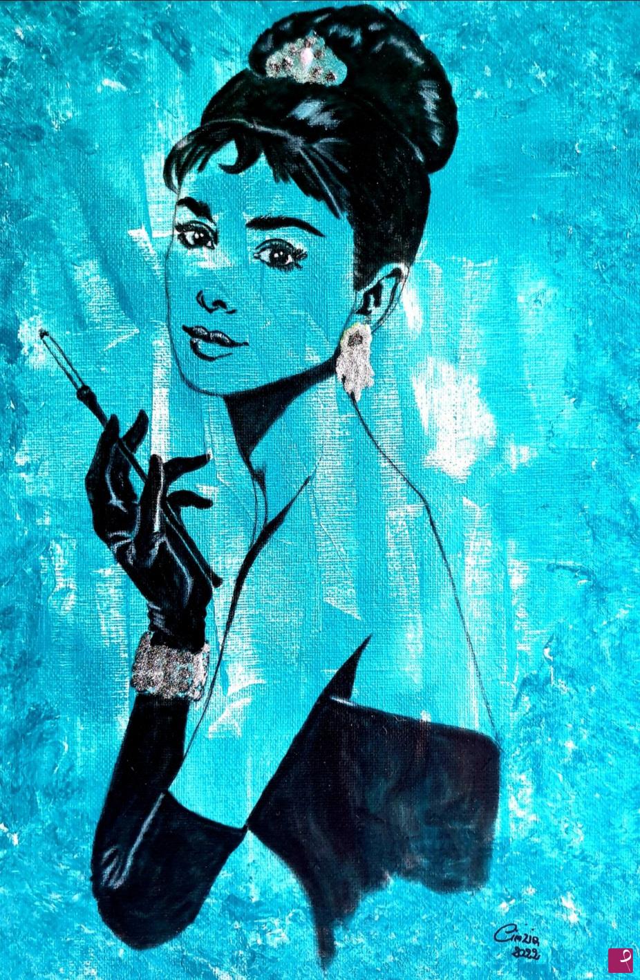 quadri in vendita online - Haudrey Hepburn