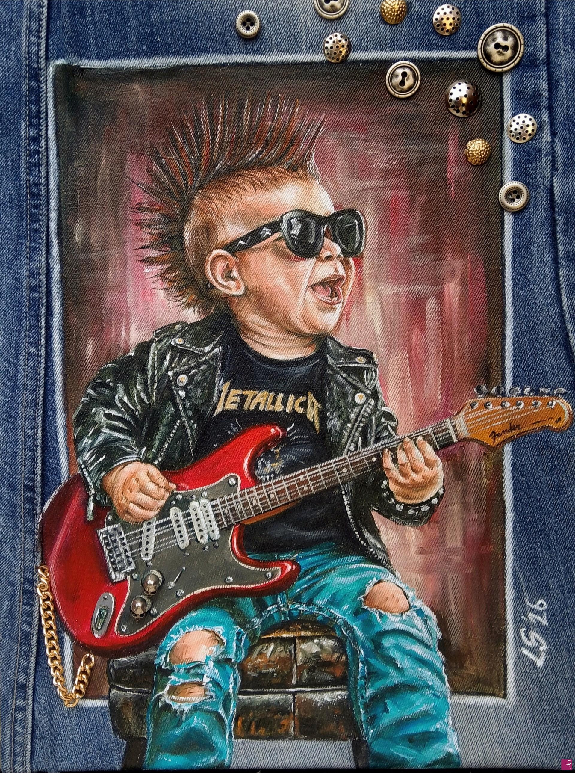 quadri in vendita online - "Heavy metal baby"
