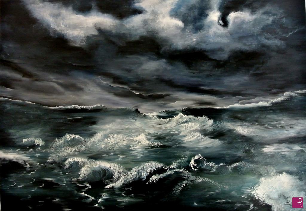 quadri in vendita online - HELL ON THE SEA