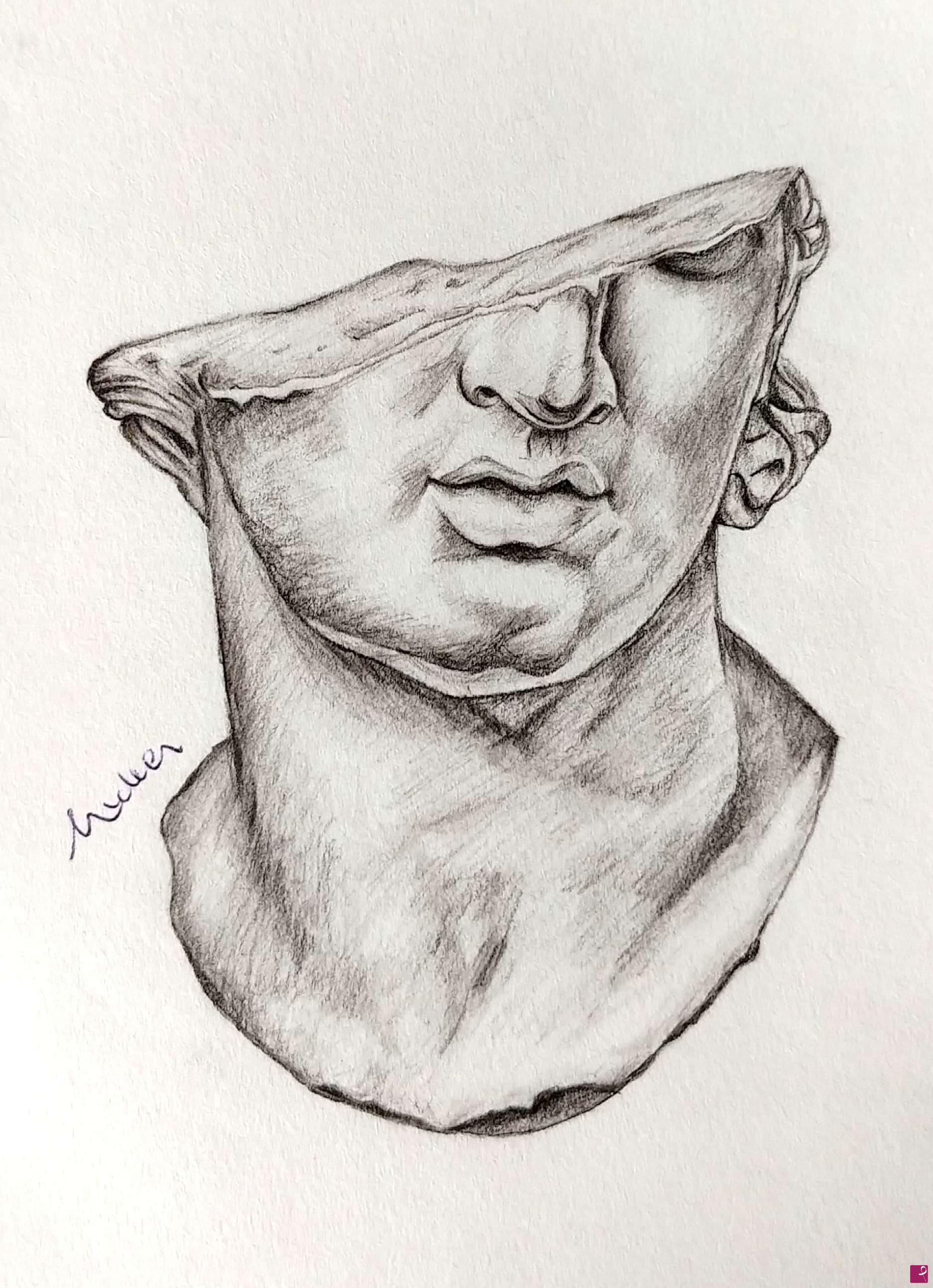 quadri in vendita online - Hellenistic colossal head of a youth (fragmentary)