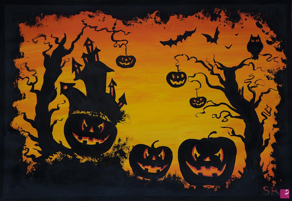quadri in vendita online - Helloween, zucca