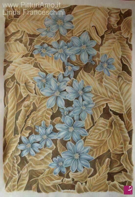 quadri in vendita online - HEPATICA IN PRIMAVERA