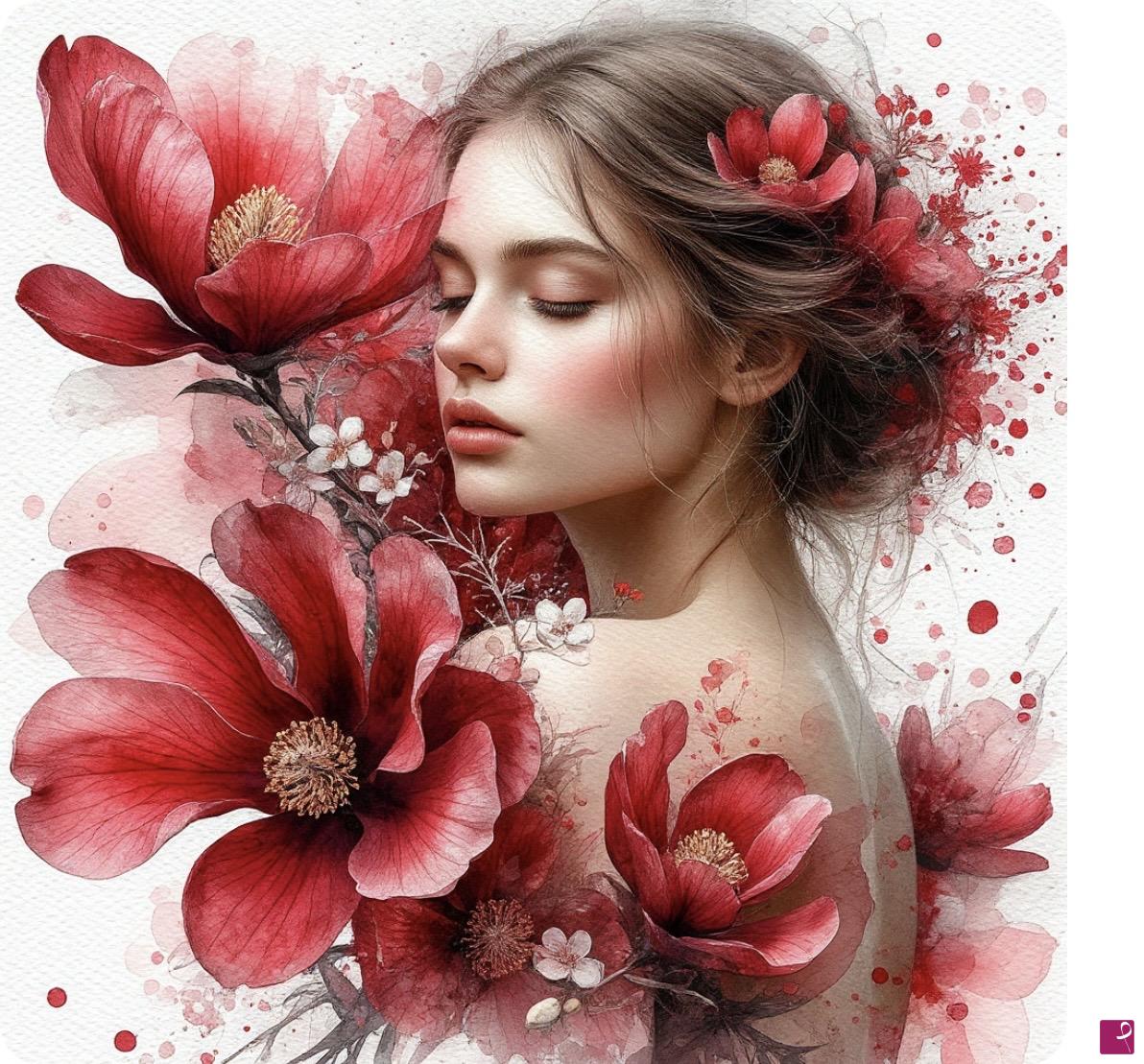 quadri in vendita online - Her favorite flowers