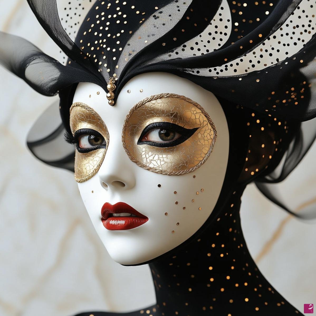 quadri in vendita online - Her Venetian mask