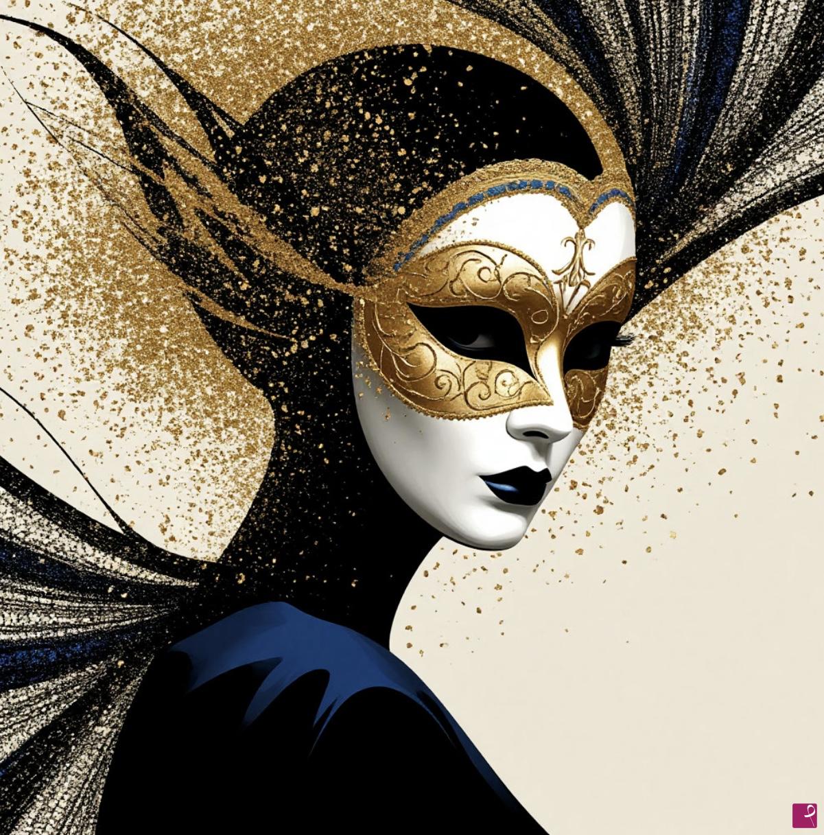 quadri in vendita online - Her Venetian mask2