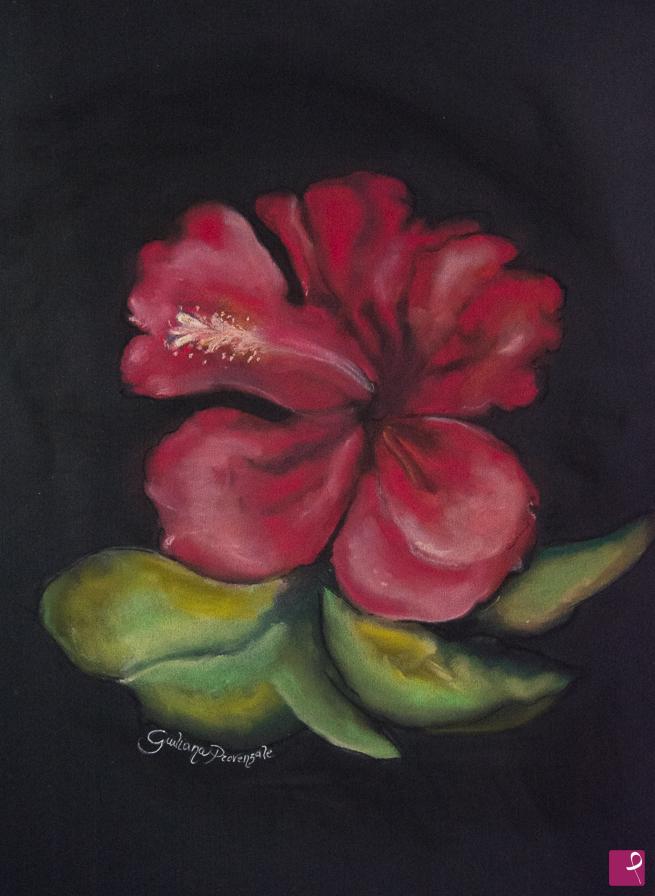 quadri in vendita online - Hibiscus rosso