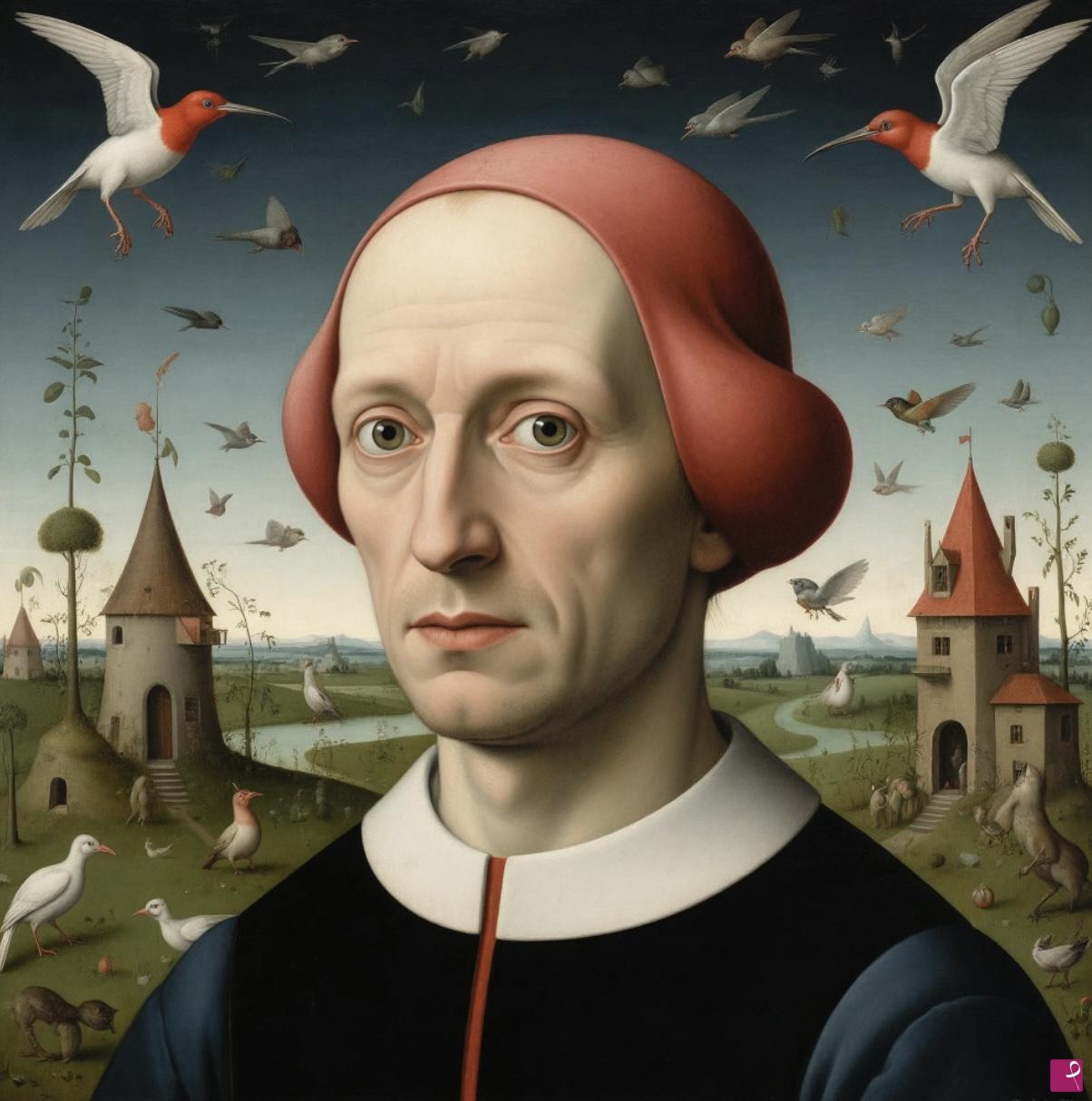 quadri in vendita online - Hieronymus Bosch portrait