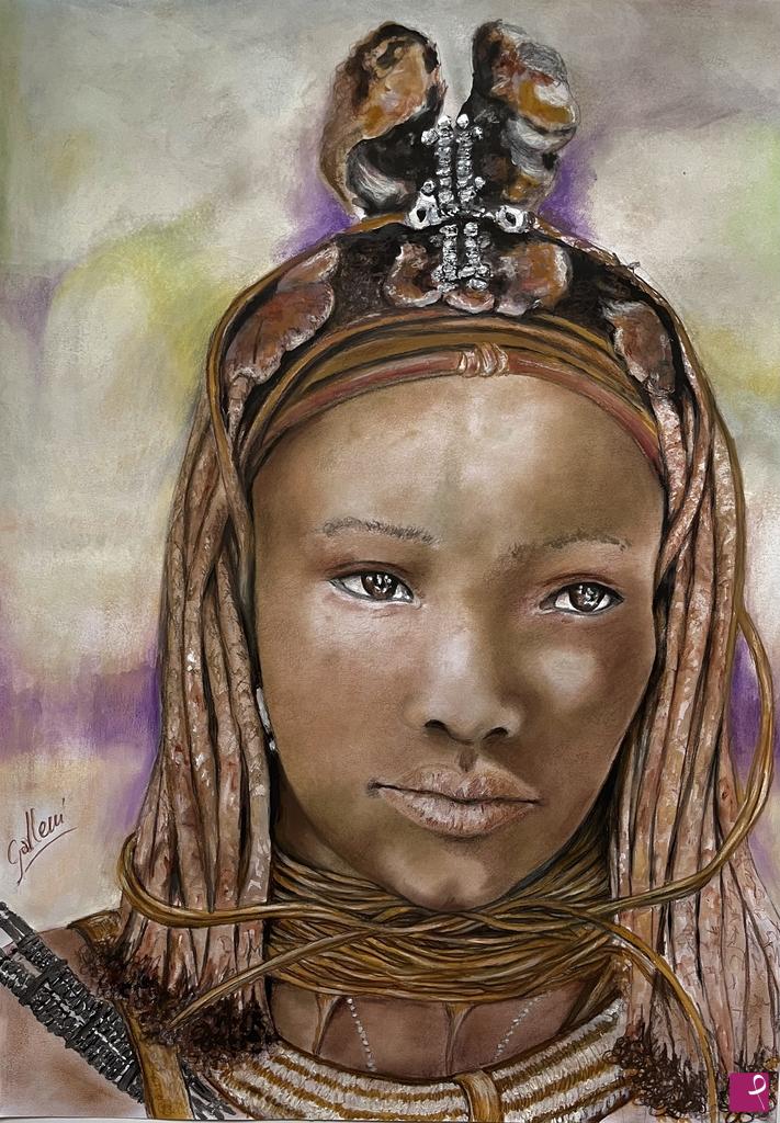 quadri in vendita online - Himba woman from Angola