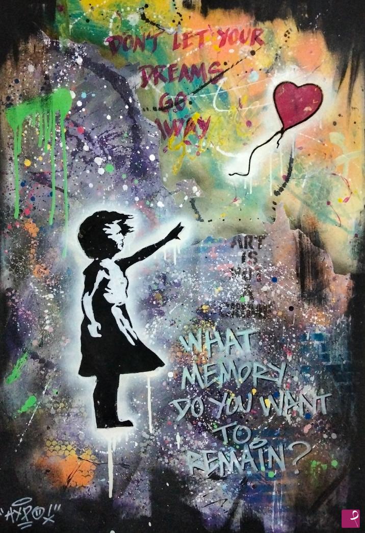 venduto quadro - Hipo X Banksy - Balloon Girl - Hipo
