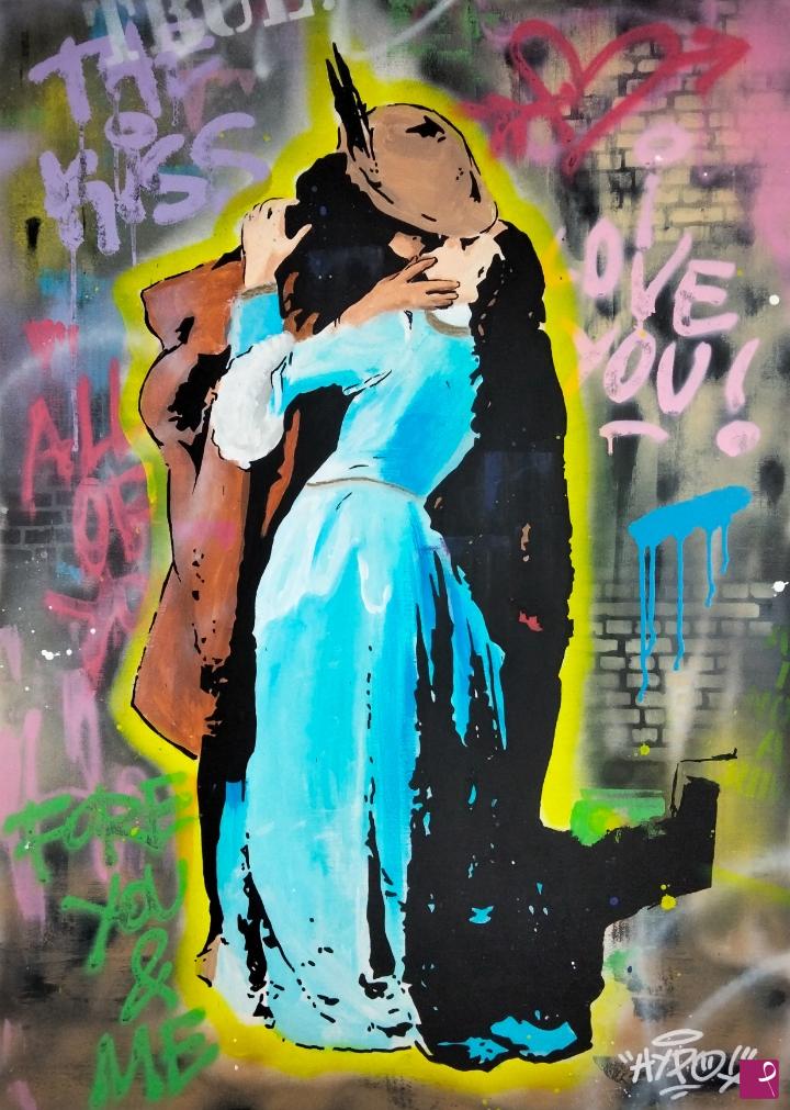 quadri in vendita online - Hipo X Francesco Hayez - Il Bacio