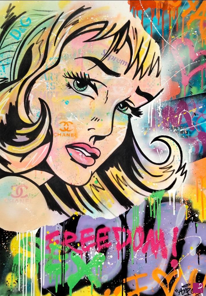 quadri in vendita online - Hipo X Roy Lichtenstein - Free to love
