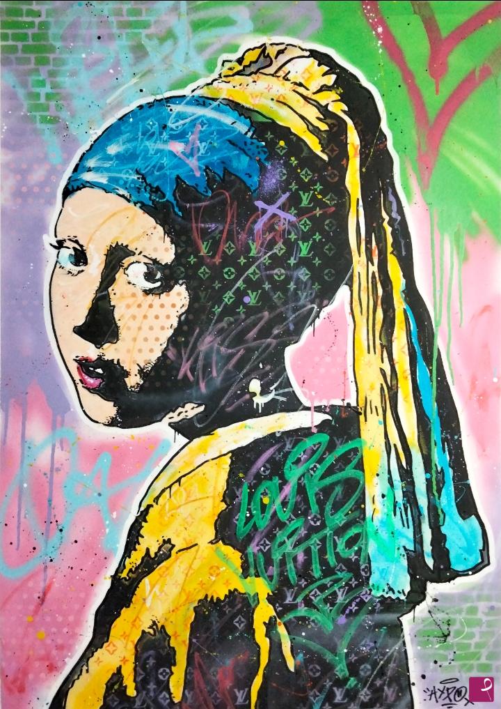 quadri in vendita online - Hipo X Vermeer X Louis Vuitton - Girl with a Pearl Earring