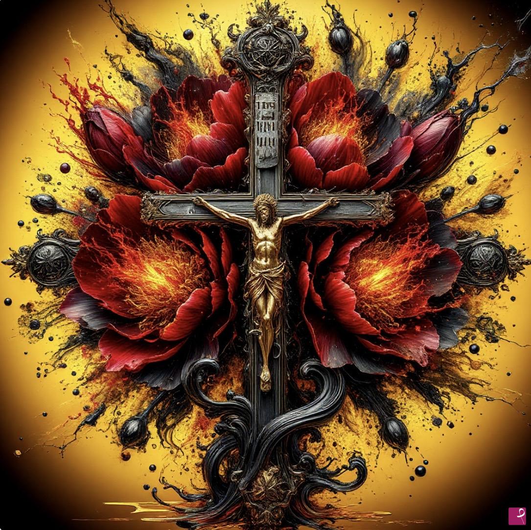 quadri in vendita online - Holy martyr on the cross