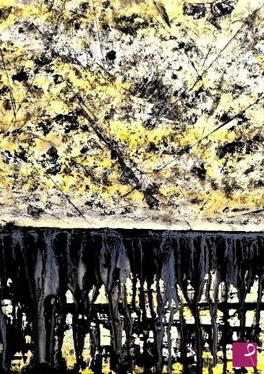 quadri in vendita online - Horizon   yellow in Monoprint 