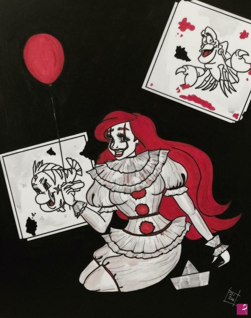 quadri in vendita online - Horror Little Mermaid