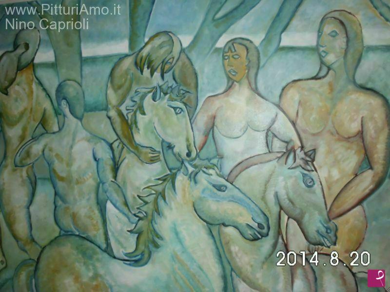 quadri in vendita online - horses in the hood