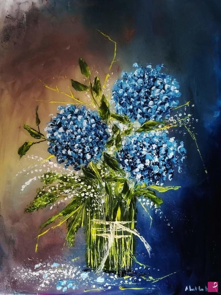 quadri in vendita online - Hortensie