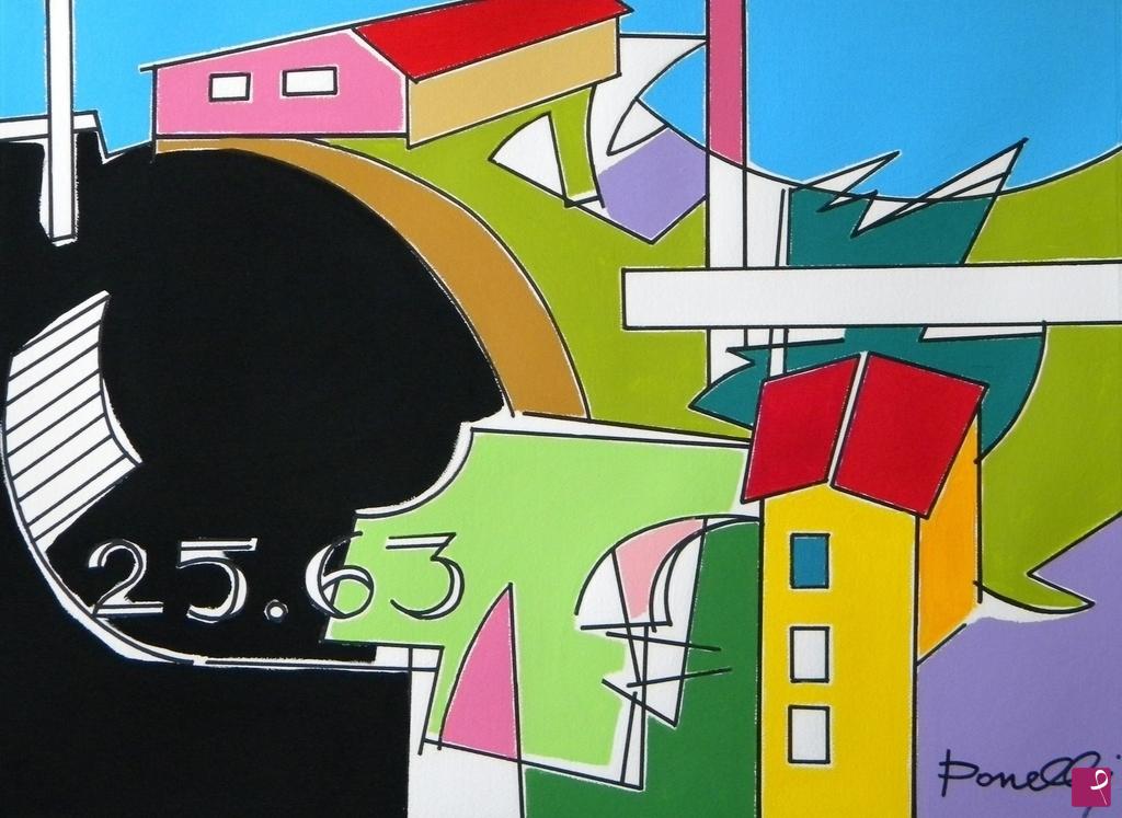 quadri in vendita online - Houses in the hills