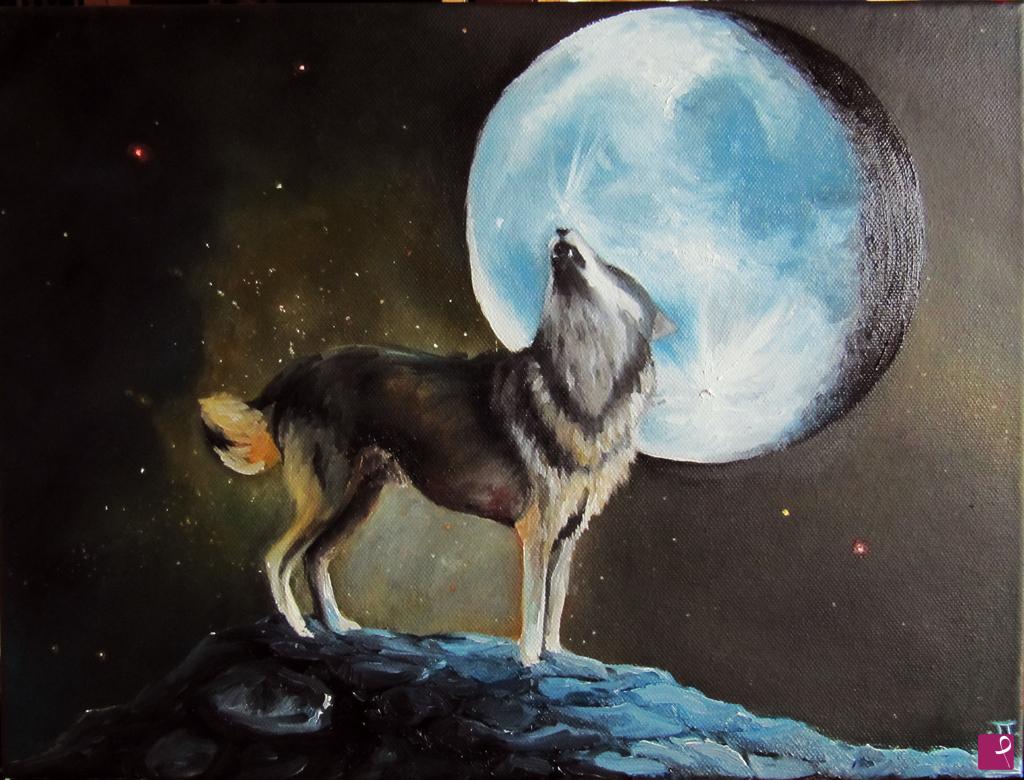 quadri in vendita online - Howling Wolf