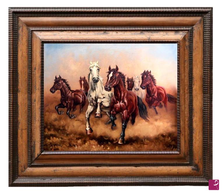 quadri in vendita online - Hurry up my horses