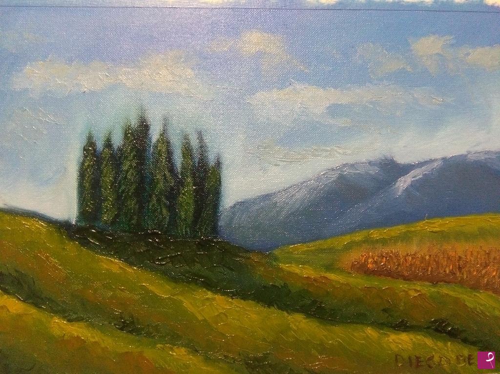 quadri in vendita online - I cipressi della val d'Orcia