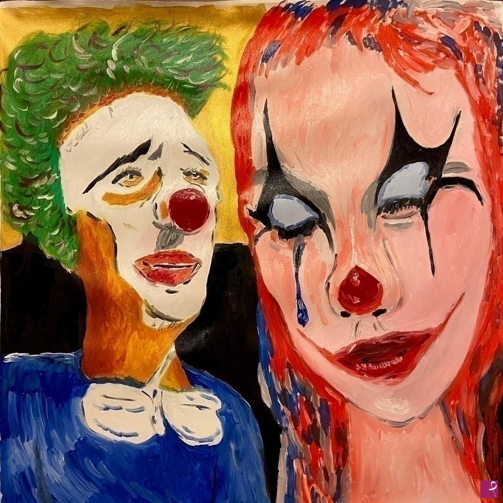 quadri in vendita online - I clowns 