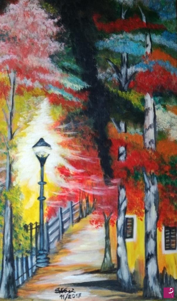 quadri in vendita online - I COLORI DELL'AUTUNNO DI SERA