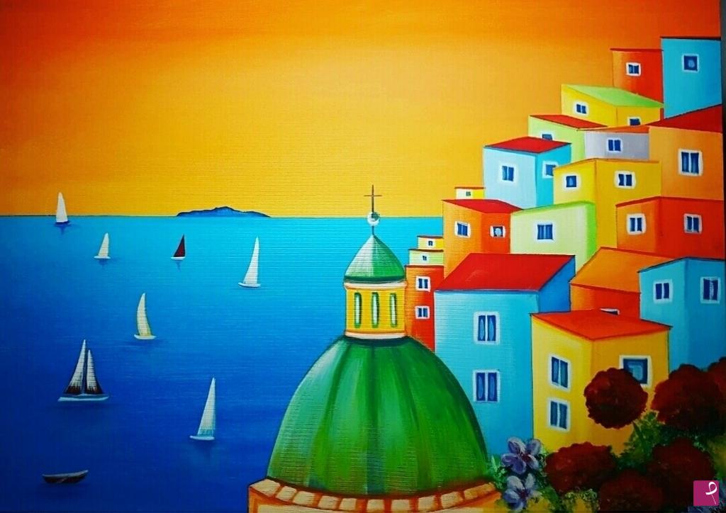 quadri in vendita online - I COLORI DI POSITANO